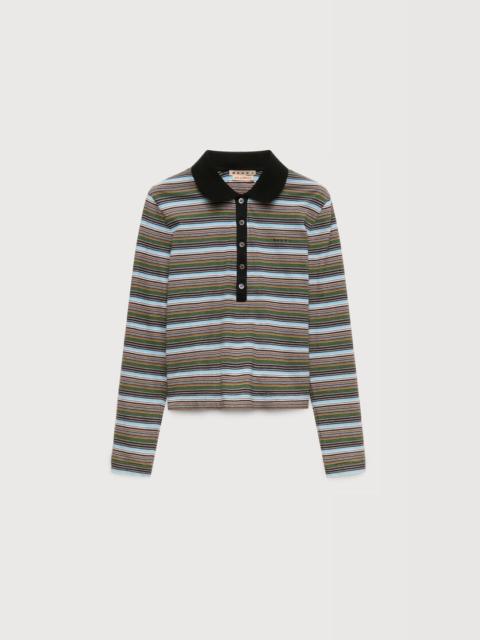 Marni MULTICOLOUR STRIPED JERSEY POLO SHIRT