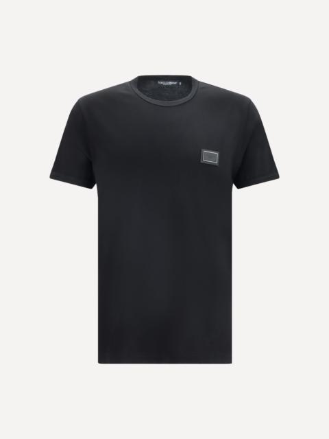 Dolce & Gabbana Cotton T-Shirt with logo plaque