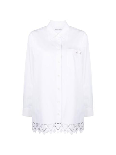 MACH & MACH crystal-embellished long-sleeve shirt