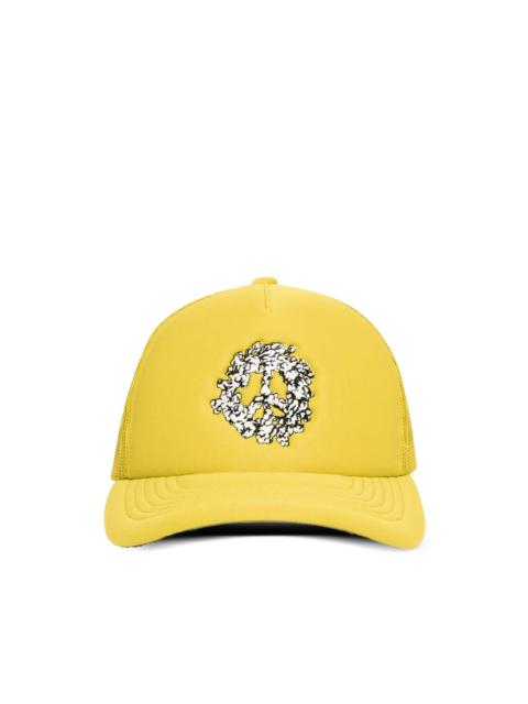 DENIM TEARS Peace Wreath cotton trucker cap