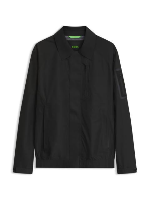BOSS WATER-REPELLENT BLOUSON JACKET WITH WELDED FRONT PLACKET