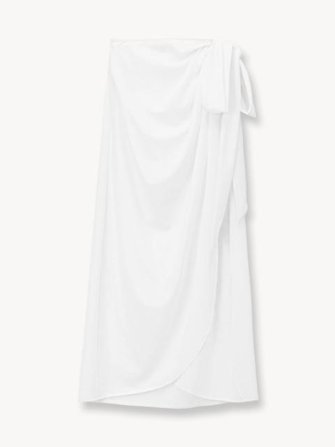 STAUD ANGELICA WRAP SKIRT WHITE