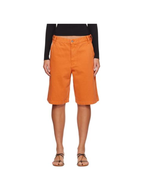 JACQUEMUS Orange Le Raphia 'Le Short de Nîmes Cuerda' Shorts