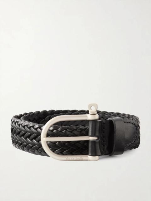Bleu de Chauffe 3.5cm Manille Leather Belt Black