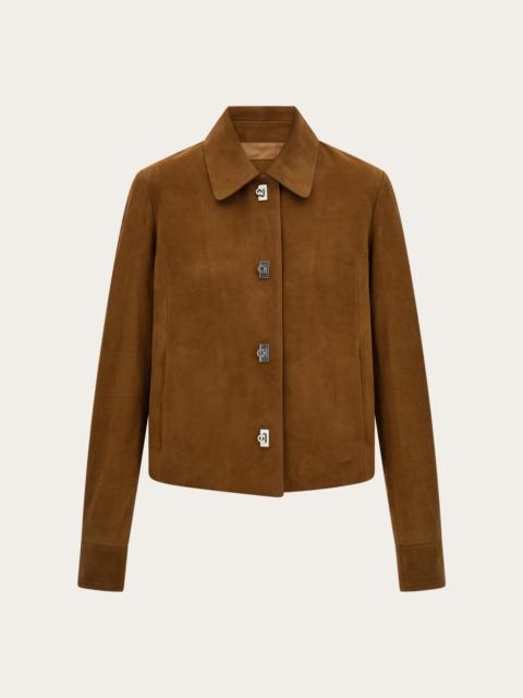 FERRAGAMO Boxy nubuck jacket