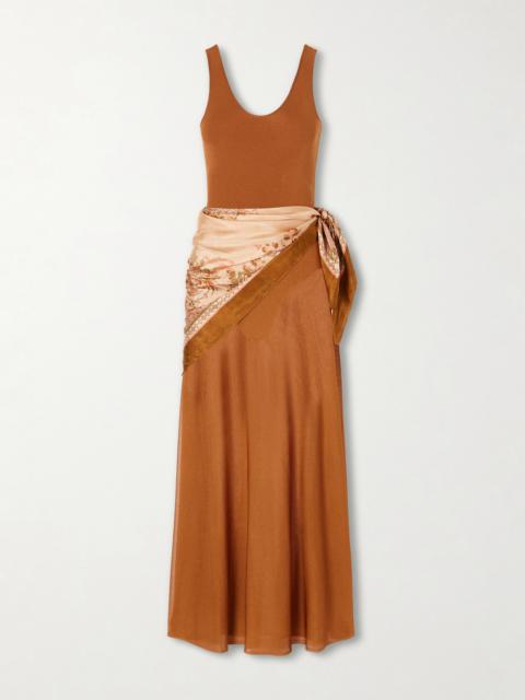 Zimmermann Aster Scarf Mesh Maxi Dress
