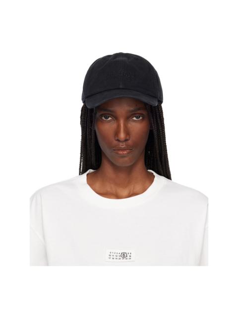 MM6 Maison Margiela Black Embroidered Logo Cap