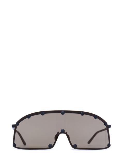 Rick Owens Shielding D-Frame Studded Stainless Steel Sunglasses