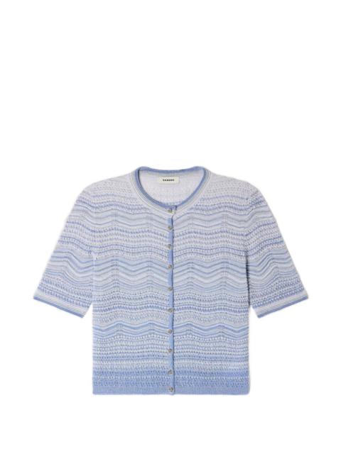 Sandro zigzag short-sleeve cardigan