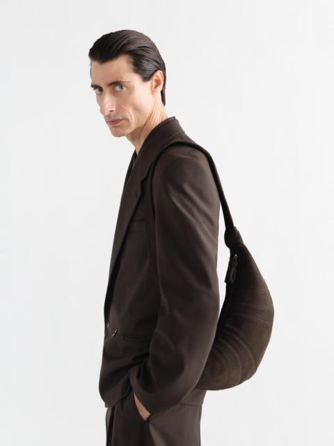 Lemaire MEDIUM CROISSANT BAG IN ALPACA NUBUCK LEATHER