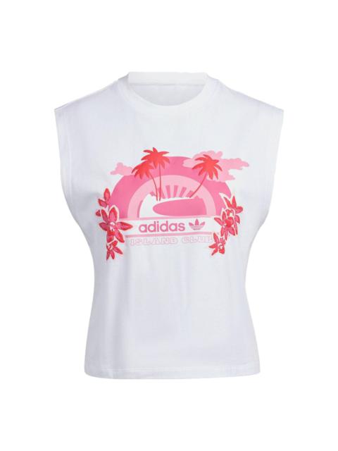 (WMNS) adidas Island Club Sleeveless Graphic Tee 'White' IT8151