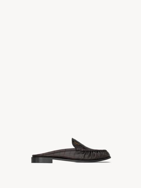 SAINT LAURENT LE LOAFER MULES IN EEL