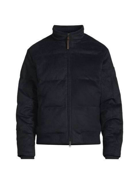 Polo Ralph Lauren Men's Brushed Wool-Blend Down Jacket - Collection Navy
