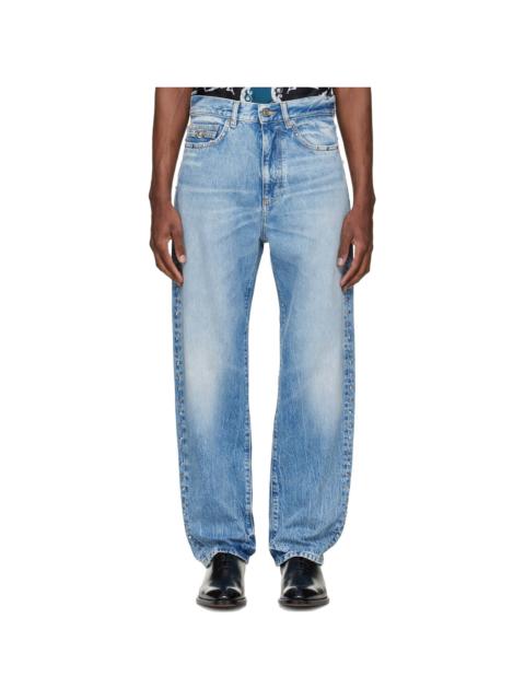 VERSACE Blue Studded Jeans
