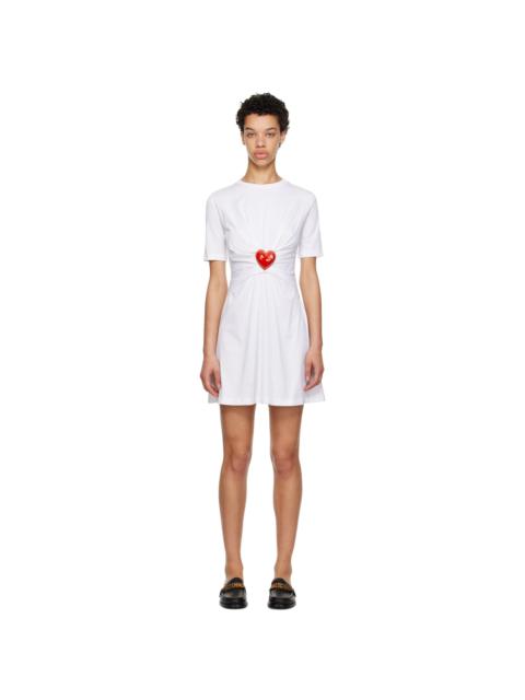 Moschino White Inflatable Heart Minidress