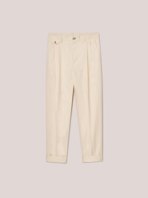 Nanushka GINI - Heavy poplin tailored pants - Creme