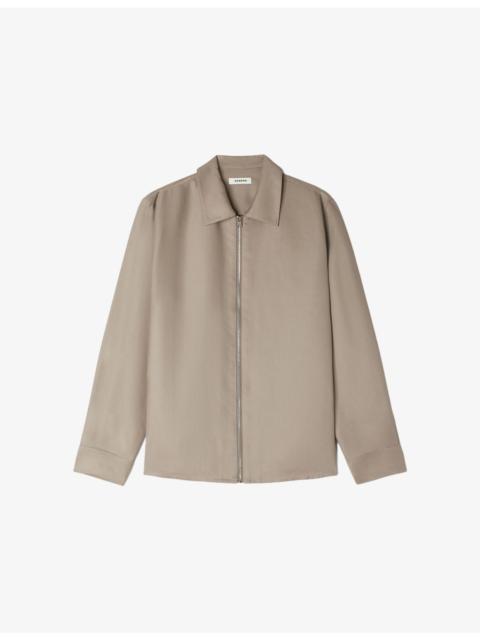 Sandro Relaxed-Fit Zip-Up Woven Shirt