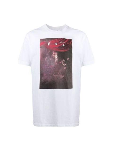 Off-White Men s SS21 Print Oversized White OMAA027S21JER0100101