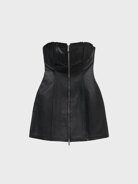 Blumarine NAPPA BUSTIER DRESS WITH RUCHING