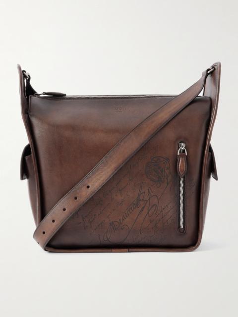 Berluti Périple Scritto Full-Grain Venezia Leather Messenger Bag