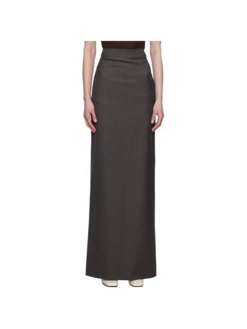 AARON ESH Gray Pencil Maxi Skirt