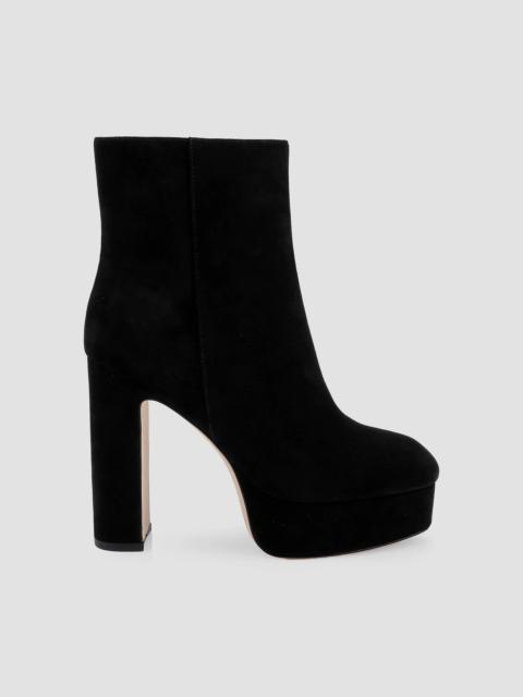 L'AGENCE Women's Soho 30MM Suede Platform Ankle Boots - Black Suede