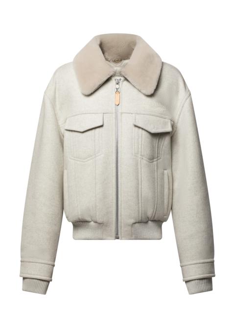 Louis Vuitton Wool Blouson With Shearling Collar