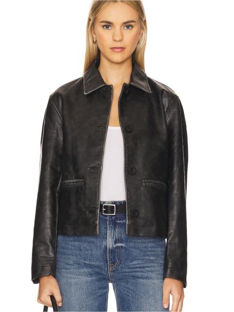 FREE PEOPLE x We The Free Hera Faux Leather Jacket In Black