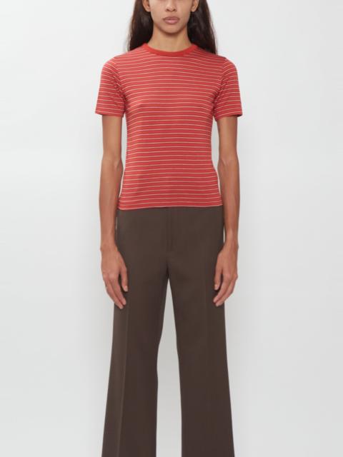 AURALEE Soft Wool Stripe Jersey Tee