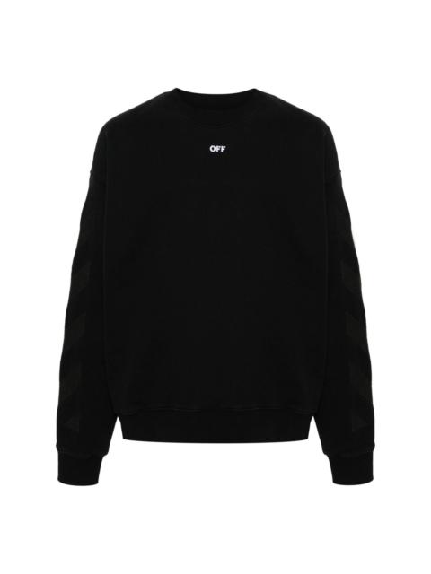 Off-White Diag-stripe cotton sweatshirt