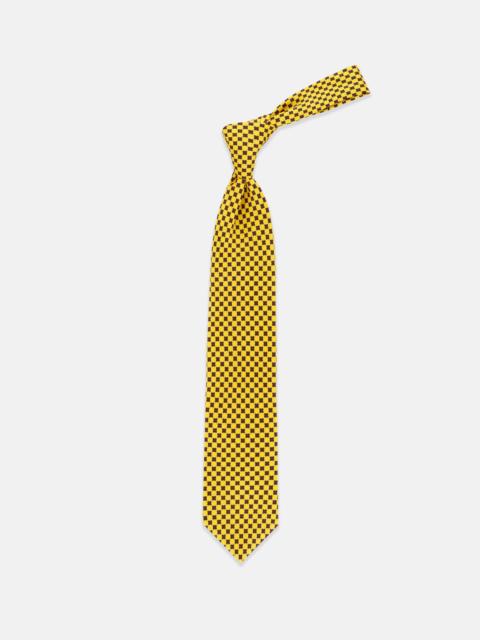 J. PRESS MADE-IN-ENGLAND YELLOW COROLLA FOULARD TIE