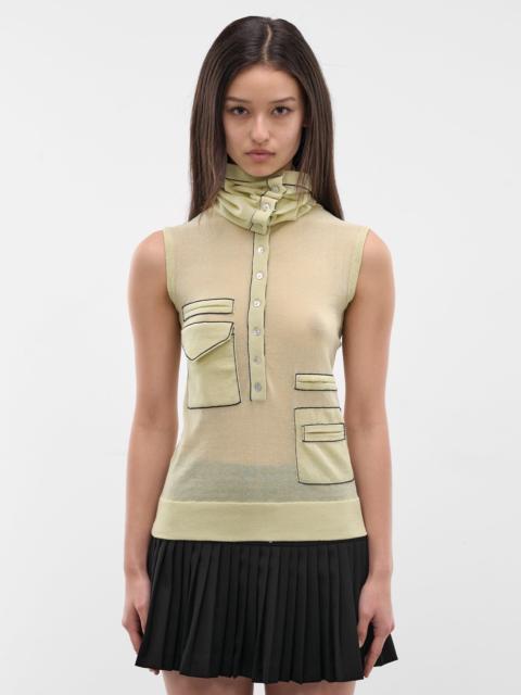 Kiko Kostadinov Kreiner Rollneck Collar Tank Top