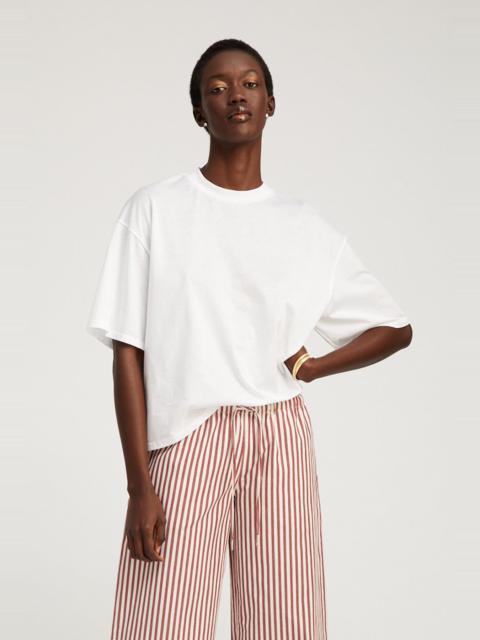 SPRWMN WHITE OVERSIZED BOXY TEE