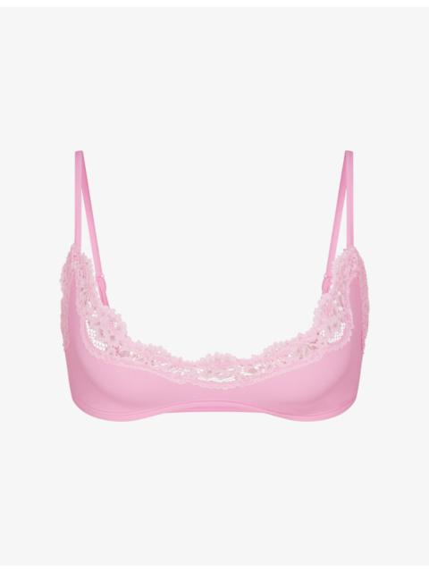 SKIMS Fits Everybody Lace-Trim Stretch-Woven Bra
