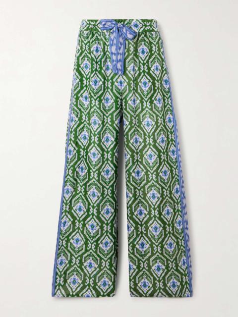 Zimmermann Wylie printed silk wide-leg pants