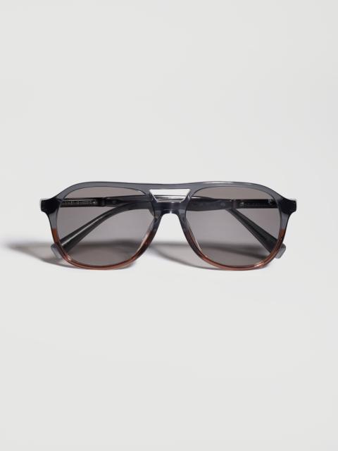 Brunello Cucinelli Acetate aviator sunglasses with polarized lenses