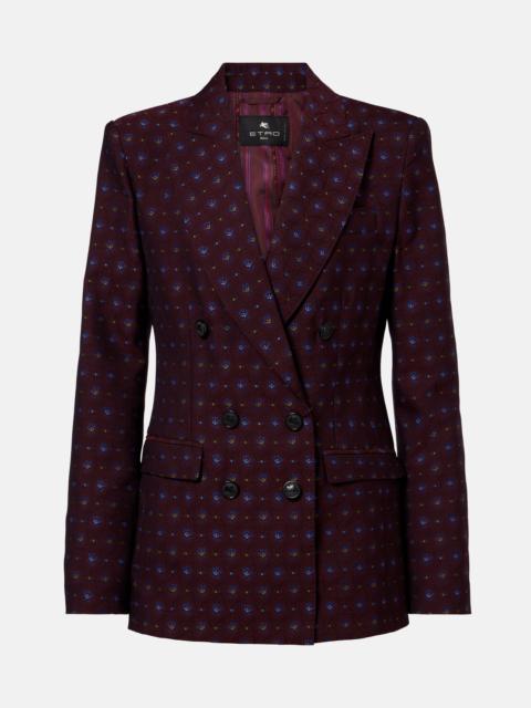 Etro Floral wool and cotton jacquard blazer