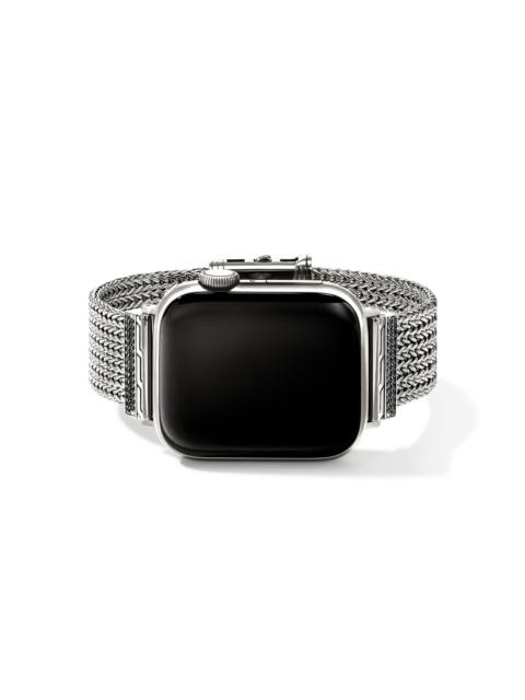 JOHN HARDY Smart Watch Strap, Sterling Silver, Black Sapphires, 18MM