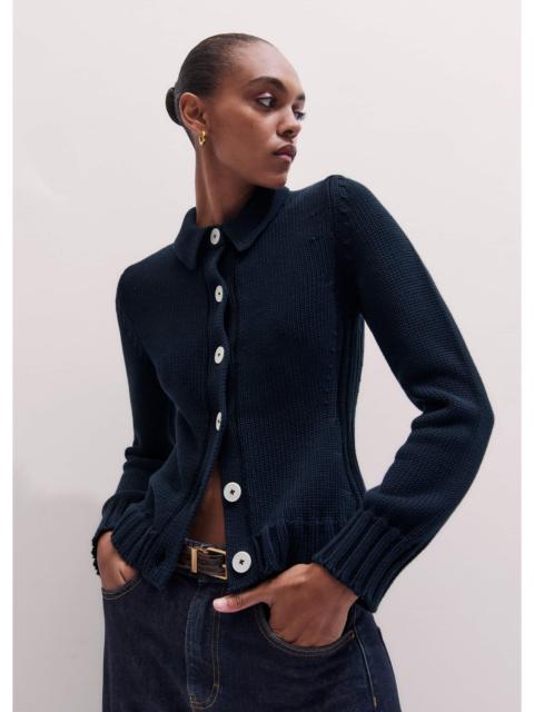 ME+EM Slim Collared Cardigan