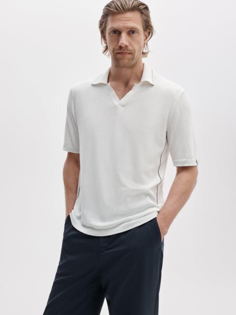 rag & bone Silk-Cotton Johnny Collar Polo