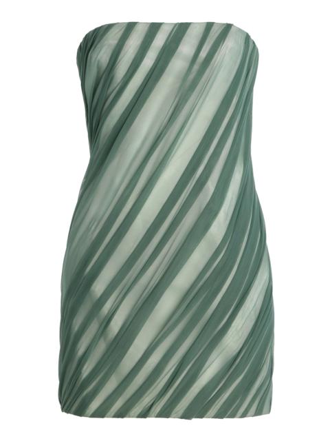 SIGNIFICANT OTHER Aryn Draped Tulle Mini Dress green
