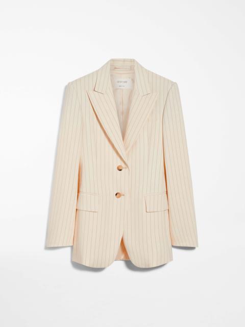 AVERSA Slim-fit pinstripe blazer