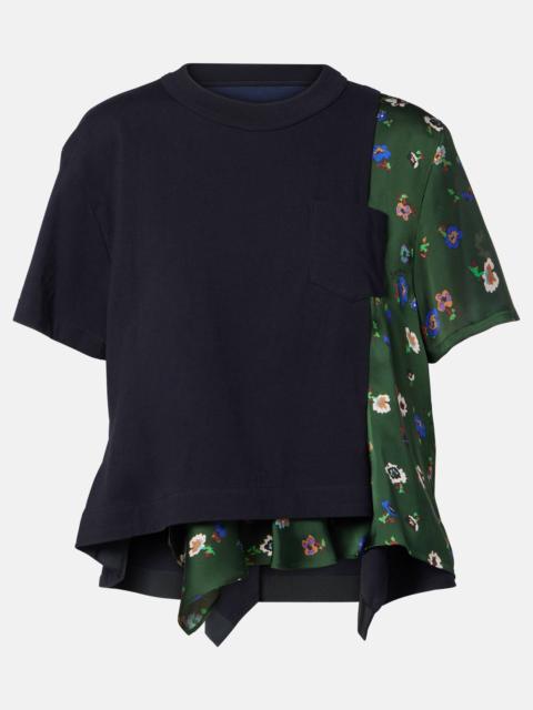 sacai Floral cotton top