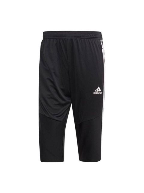 Men's adidas Tiro19 3/4 Pnt Soccer/Football Training Stripe Sports Pants Black D95948