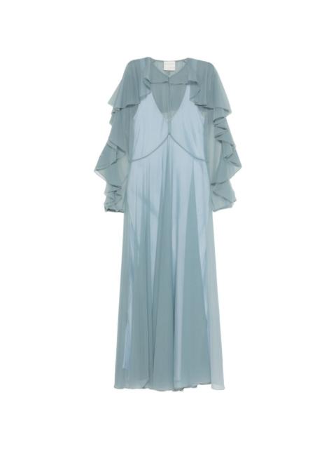 forte_forte ruffled-sleeves maxi dress