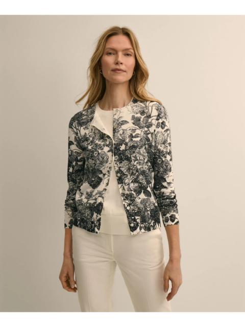 Brooks Brothers Cotton Floral Cardigan
