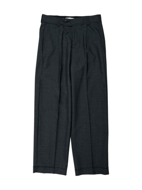 mfpen Patch Trousers Dark Grey Dry Wool
