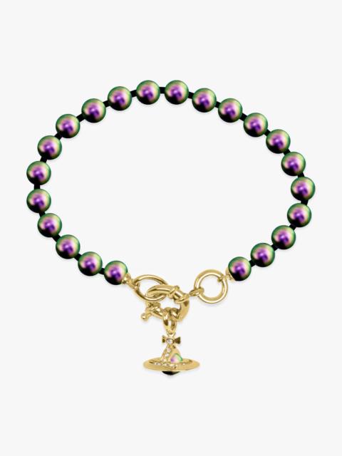 Vivienne Westwood ALEKSA PEARL BRACELET | PURPLE/GOLD