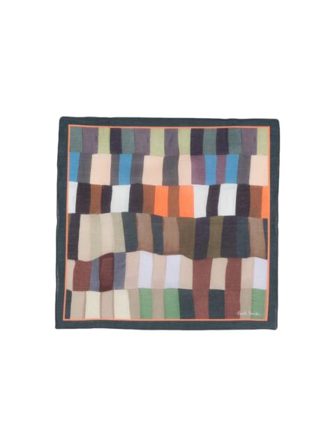 geometric-print cotton scarf