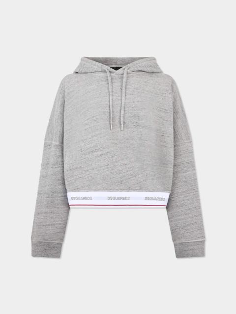 DSQUARED2 DSQUARED2 TAPE ONION CROPPED FIT HOODIE